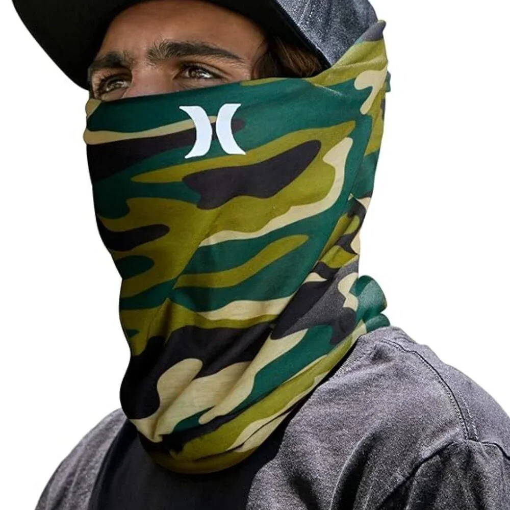 Hurley Blue Multipurpose Lightweight Gaiter Face Mask with Moisture Wicking Tech